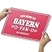 Elbeffekt Fussball Bayern Schild aus Holz - personalisierbares Geschenk - Wohnzimmer Deko - Opt. Beleuchtung - personalisierbar zum Hinstellen/Aufhängen - Bayern Geschenk - persönliches Geschenk