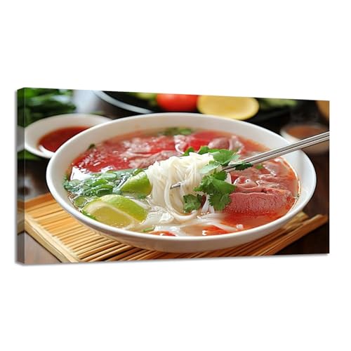 Jaesxxco Leinwand-Kunst, vietnamesische Nudeln, Pho Rindfleisch, Nudelsuppe, Bilder, lizenzfreie Leinwanddrucke, ungerahmt, modernes Kunstwerk, abstraktes gespanntes Poster, Heimdekoration Jaesxxco Leinwand-Kunst, vietnamesische Nudeln, Pho Rindfleisch, Nudelsuppe, Bilder, lizenzfreie Leinwanddrucke, ungerahmt, modernes Kunstwerk, abstraktes gespanntes Poster, Heimdekoration