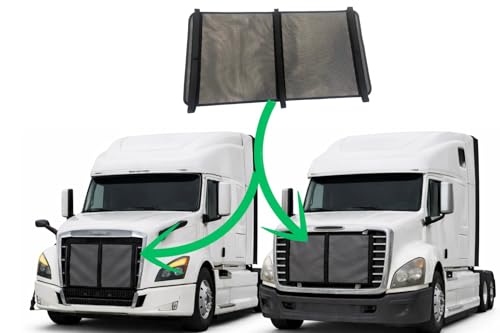 Charge Air Cooler Icing During Extreme Cold Weather Conditions - 2019-2022 Cadillac XT4 4 Winter Grille Cover for Freightliner Cascadia 2008–2026 | Heavy-Duty Winterfront | Engine Warm-Up Protection | Strap & Velcro Mount | Cold Weather Shield | SEWTRUCK