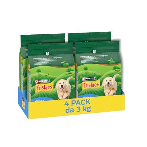 PURINA FRISKIES JUNIOR 5 Promesse Crocchette per Cani Cuccioli con Pollo, 3kg