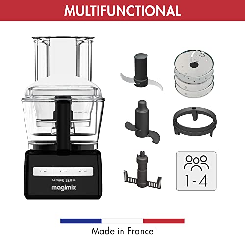 Magimix 3200XL Food Processor | 2.6L BPA-Free Bowl | Quiet & Powerful Motor| Multifunctional 6 in 1 Solution | Black | 18373