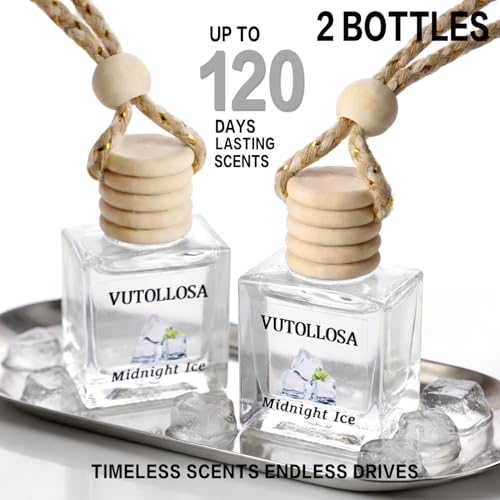 Image of 2-Pack Car Air Fresheners, Car Deodorizer, Midnight-Ice Air Freshener - Long Lasting Hanging Car Air Freshener for Men and Women, Car Scent Diffuser by VUTOLLOSA