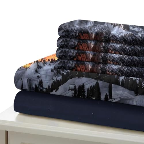 Housse de couette microfibre 135x200 cm imprimé 3D avec fermeture éclair - 7