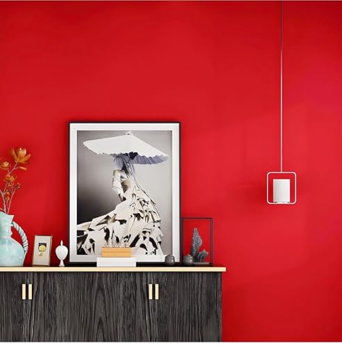 Image of ONETON Peel and Stick Red Matte Contact Paper Waterpoof Self Adhesive Decorative Wallpaper for Wall Kitchen Wallpaper for Bedroom (RED MATT WP, 24x200 inch)