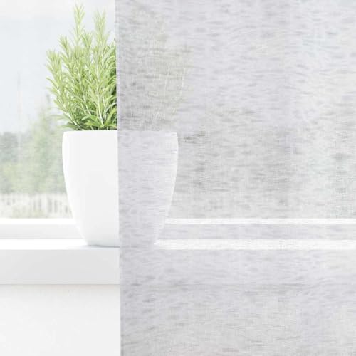 Rideau en voile thermique gris clair isolant pour l'intimité - 3