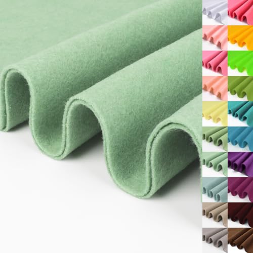 Image of Mint Green Large Felt Fabric 36 inch X 36 inch1.4 mm 1 Square Yard | Soft Felt Fabric Sheet for Crafts, Green Color Series Soft Nonwoven Fabric, Fit for Decoration, Sewing, DIY Crafts
