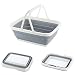 Produktbild Pawaca Portable Faltbarer Wäschekorb, Multifunktionale Zusammenklappbarer Silicon Gemüsekorb, Haus Oder Im Freien Lagerung für Obst, Gemüse, Snacks, Getränke