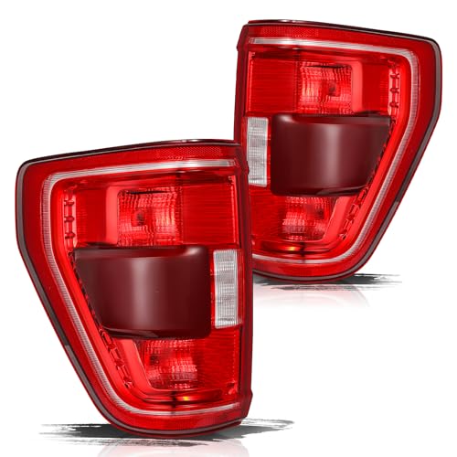 Image of Aosky Halogen Tail Light Assembly Compatible with 2021-2023 Ford F150 XLT Tremor with Blind Spot Rear Taillight Brake Signal Lamp (Pair)