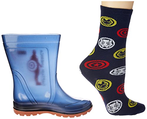 Bota Marvel Action Day, Grendene Kids, Criança Unissex, Marrom/Azul/Vermelho, 33/34