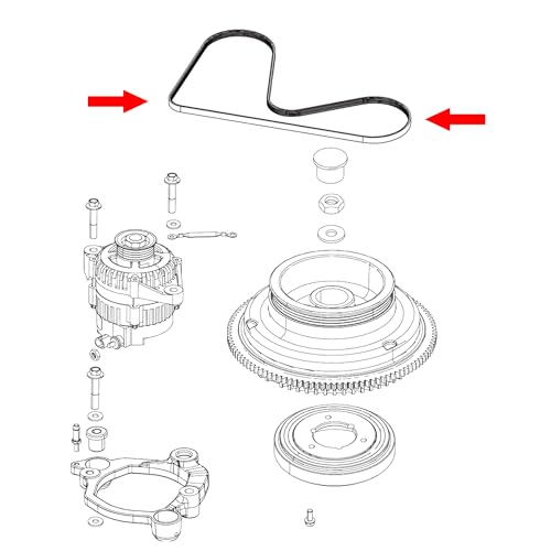 A.A Serpentine Belt Replacement for Mercury Optimax 3 cyl DFI 75-125 HP Outboards - 57-892318, 57-8M0026410 - Image 2