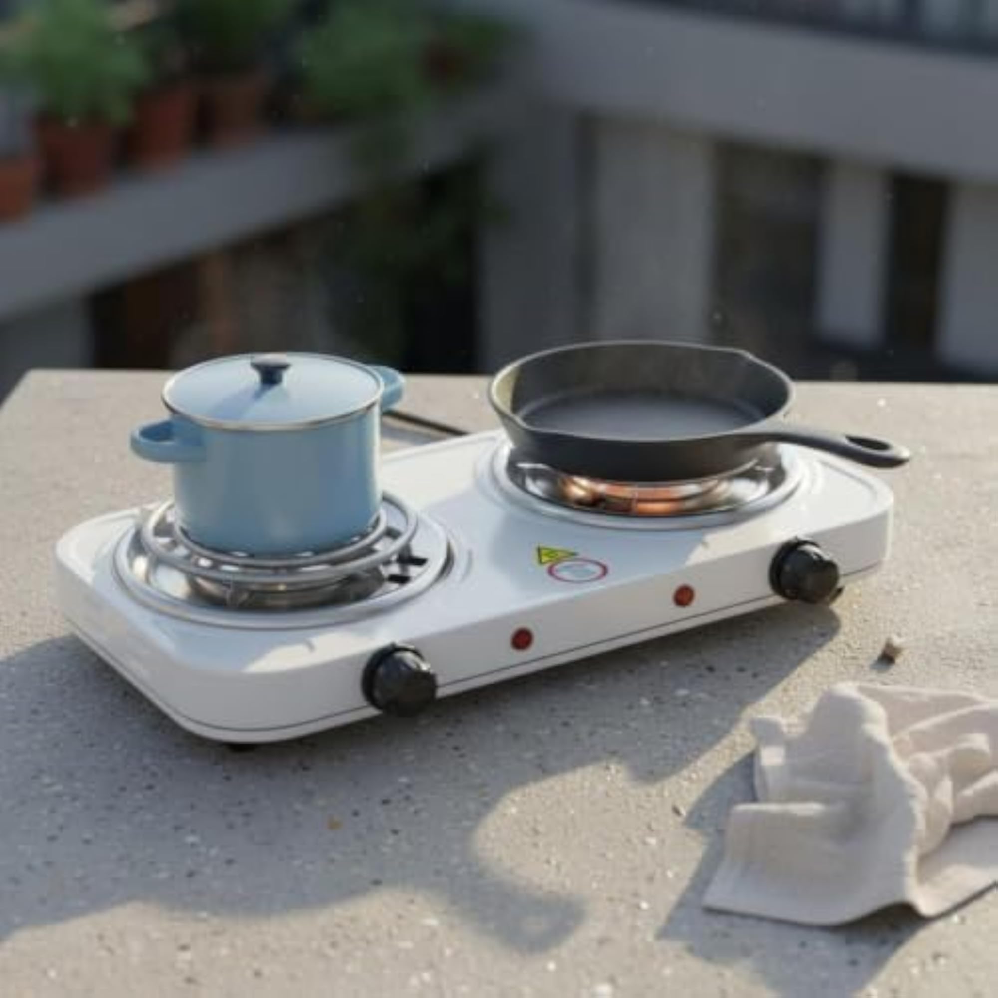 Multi-Functional Double Burner Electric Cooktop for Cooking