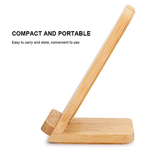 Houten draadloze oplader, 10W draagbare snelladende telefoonstandaardbeugel Draadloze oplaadstandaard Ondersteuning Qi… - Afbeelding 6
