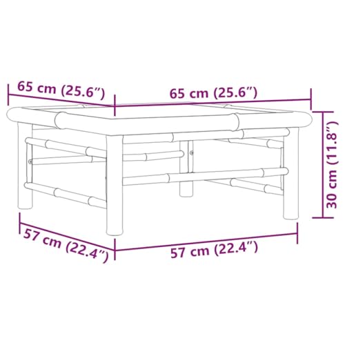 Table de jardin en bambou de qualité supérieure pour extérieur chic - 3