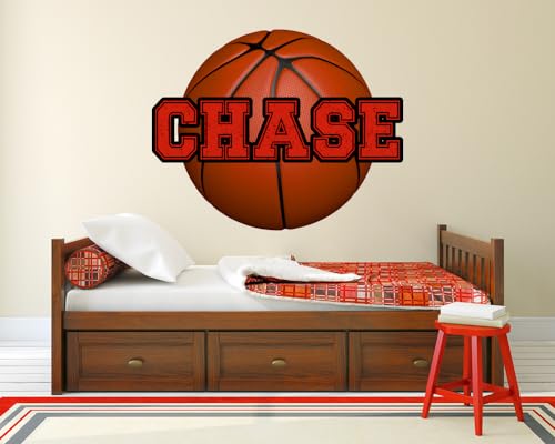 Vinilo decorativo personalizado con balón de básquet miniatura 2