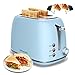 Produktbild Toaster Edelstahl 2 Scheiben, morpilot Toaster mit Abnehmbarem Brötchenaufsatz und Herausnehmbarer Krümelschublade, 6 Bräunungsstufen | Auftaufunktion | Aufwärmfunktion, 815W, Blau