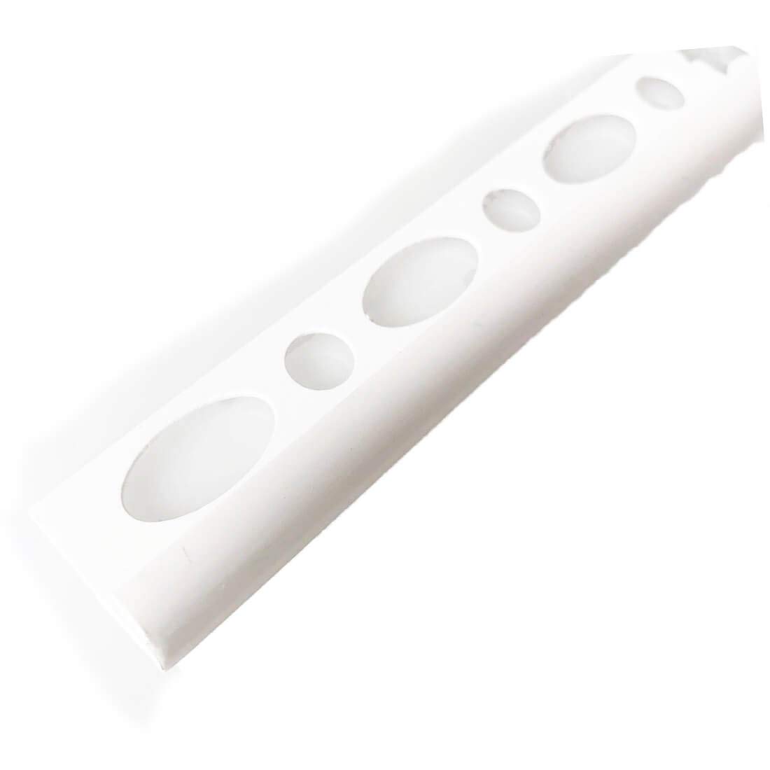 Round Edge Tile Trims 8mm-10mm 2.5M Plastic PVC Many Colors Sizes TMW Profiles (10 mm, White)