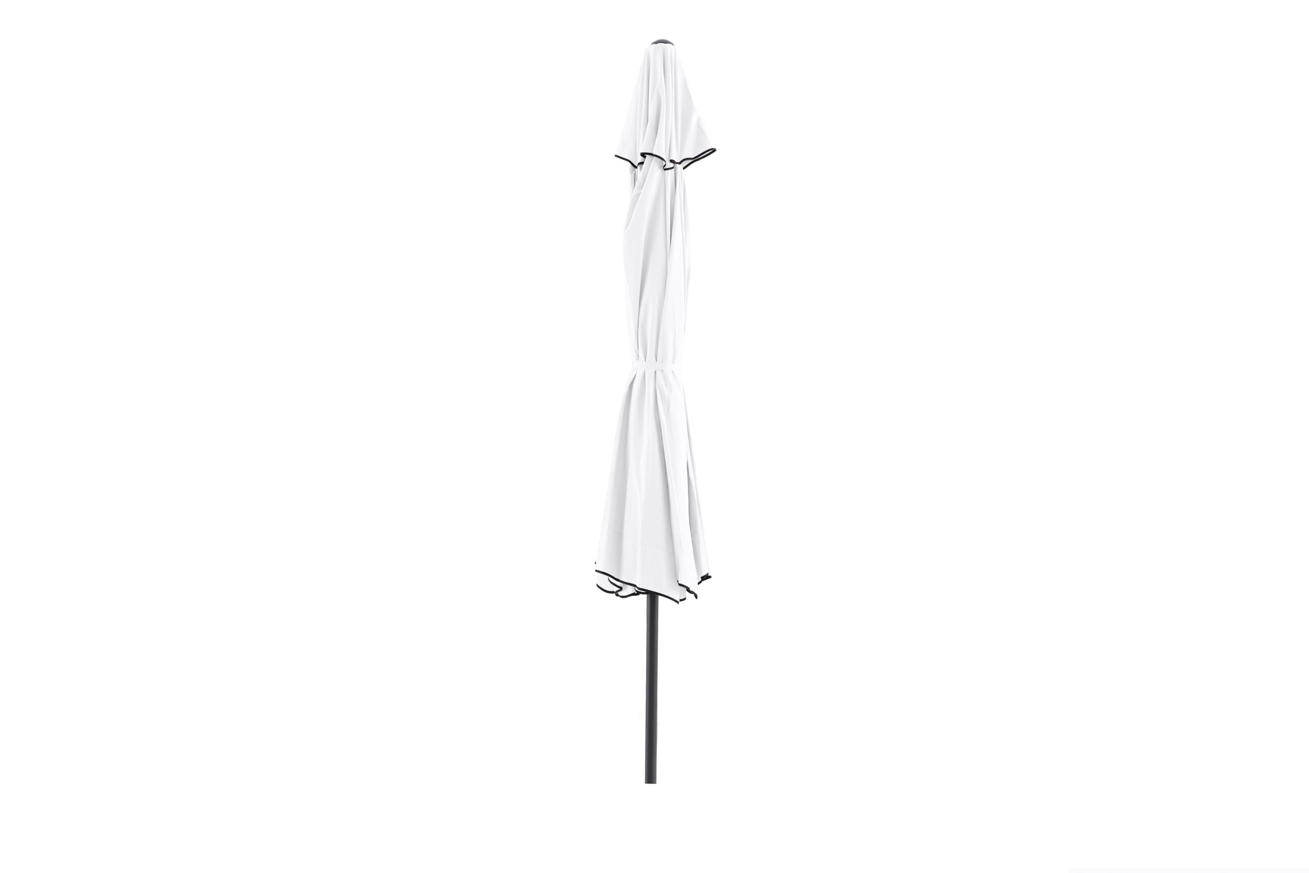 METRO Professional Tarrington House Parasol Mérida, Color Blanco, Mástil de Aluminio, 4 Metros, UV50+, con Manivela, para Hostelería