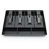 Cash Register Drawer Insert Tray- Cash Money Tray,Portable Currency Till Replacement Money Organizer Storage Box,4 Bill/3 Coin-Black