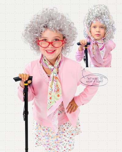 Disfraz Niñas 100 Días de Escuela Vestido de Abuela 6-8 años miniatura 6