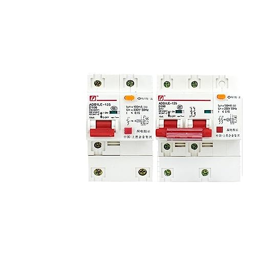 Disjoncteur DZ47LE-125/2P 100A avec interrupteur intégré protection différentielle maison