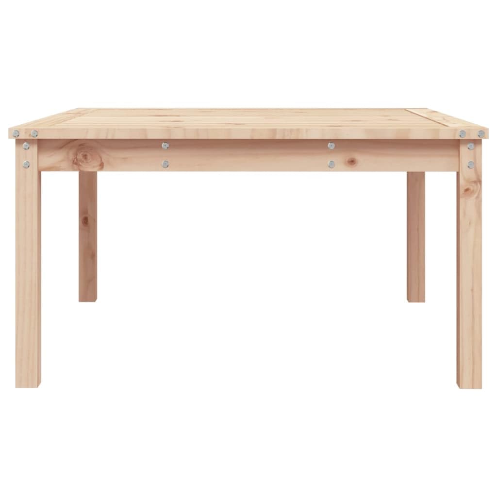 Masywne drewno sosnowe, kwadratowy stół ogrodowy, 82,5 x 82,5 x 45 cm, stabilna rama drewniana na taras i do ogrodu, eleganckie wzornictwo na posiłki z rodziną i przyjaciółmi