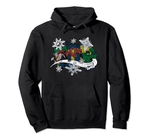Image of Marvel Comics Christmas Thor Iron Man Hulk Pullover Hoodie