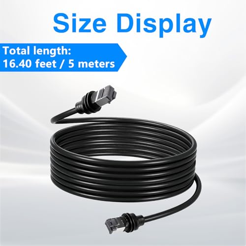 Cable de red macho a macho de 5 m impermeable IP68 resistente para enterrar 6