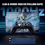 ECHTPower PC Gaming Controller–Wireless for PC with Hall-Effect Joysticks, 1000Hz Polling Rate, No Drift, Turbo & Vibration, Compatible with Windows/Switch/iOS/Android/Steam –Place & Charge Dock - Image 3