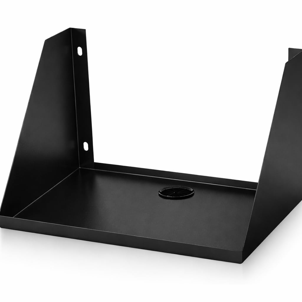 62601 Wall Mounted Metal POS Printer Shelf 14" x 10"x 9" Restaurant Ticket Printer Shelf Metal 50 lb Capacity 16 Gauge, Black-picture-14