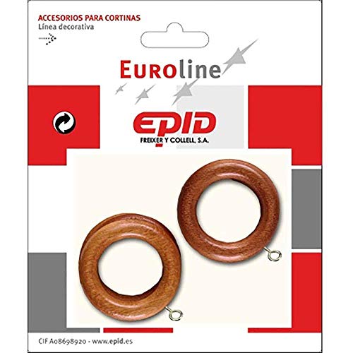 Epid Anilla Cortina HOGAR 19MM Cerezo Madera 10 PZ 0226600310