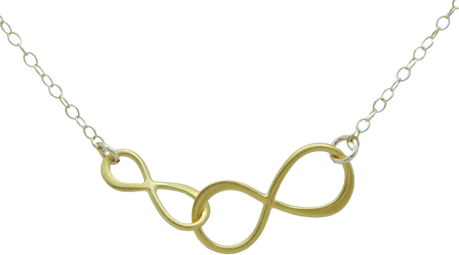 SILVER Couple Infinity Necklace, Mother Daughter Necklace, Sister Jewelry, Two Infinities Link, Gold Filled, Simple Mother Gift Idea, Mom Necklace