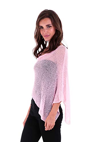 Image of SHU-SHI Womens Sheer Knit Poncho Shrug Lightweight Cover Up One Size Fits Most