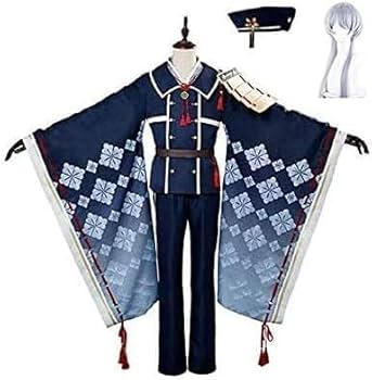 刀剣乱舞　白山吉光　コスプレ衣装　ウィッグセット Amazon.co.jp: 刀剣乱舞 白山吉光 コスプレ 衣装 着物 帽子付属