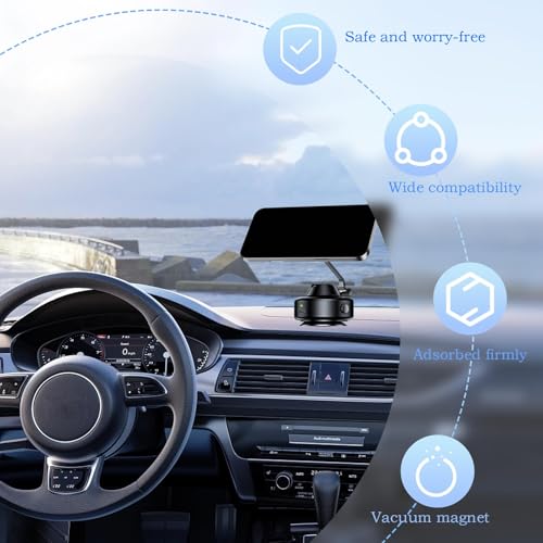 Support de téléphone à ventouse magnétique réglable et pliable multi-surface