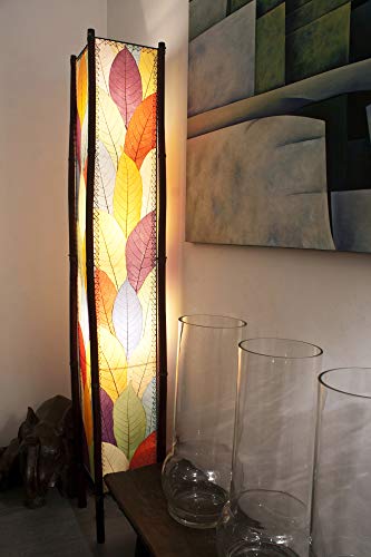Eangee Home Design Fortune Giant Floor Lamp Multi Shade Made Of Real Cocoa Leaves 11 Inches Length X 11 Inches Width X 72 Inches Height (395 Xl M) #TOP3