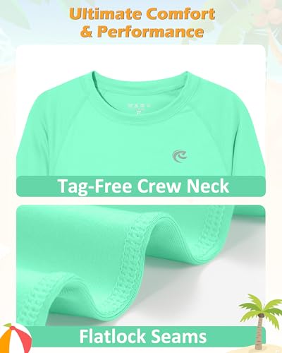 Image of Boys UPF 50+ Swim Shirt Long Sleeve, 1 or 2 Pack Rash Guard Tops