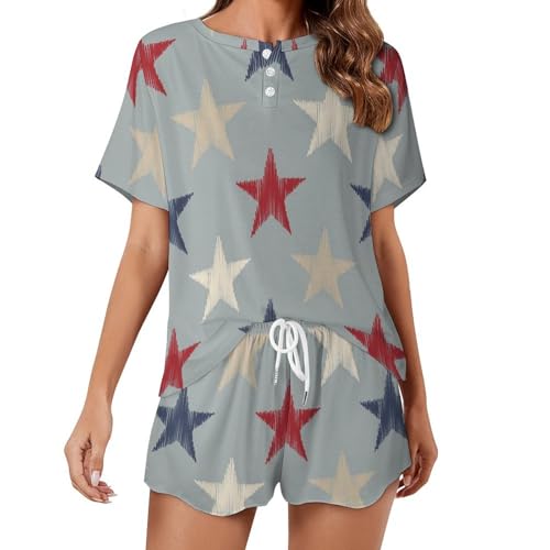 Pyjama femme manches courtes Étoile pour vos douces soirées d'été