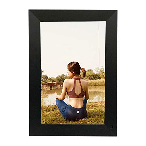 10.1 inch wifi digital photo frame, 1280x800 high resolution 16:10 FHD IPS screen image, family sharing videos and photos, built-in 16G memory