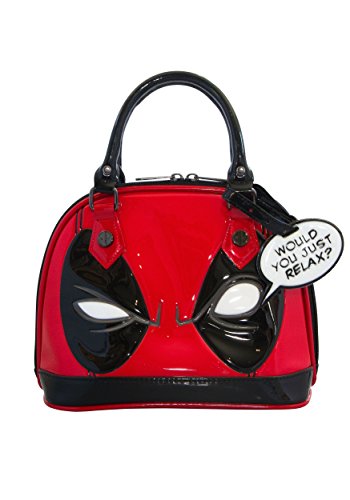 Marvel Deadpool Eyes Mini Dome Top Handle Bag, Red, One Size