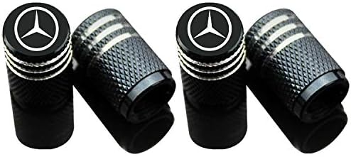 Car Tire Air Valve Caps- Auto Wheel Tyre Dust Stems Cover with Logo Emblem Waterproof Dust-Proof Universal fit for Cars, SUV, Truck, Motorcycles 4 Pieces