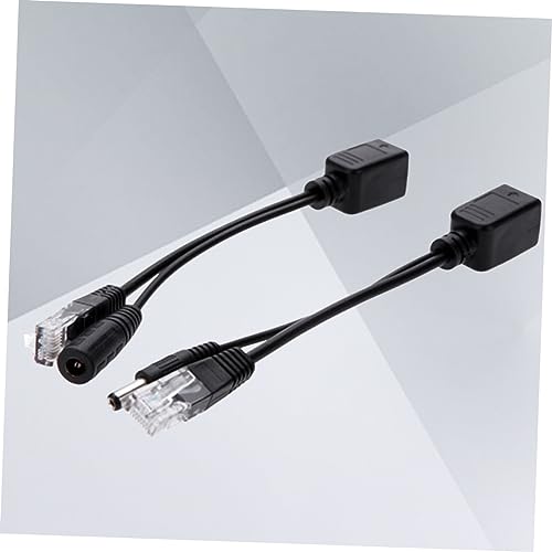 Set de Adaptadores Poe Splitter 2 piezas con cable cobre completo y conector DC para cámaras IP, routers WLAN y telefonía color negro miniatura 7