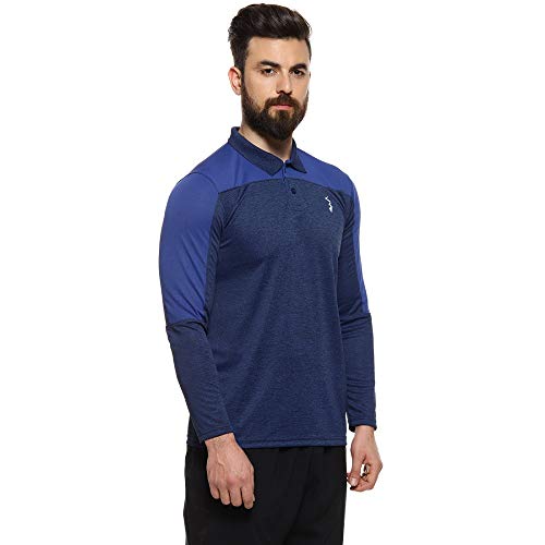 Image of CAHOOT Men's Solid Grey Dri Fit Full Sleeve Activewear T Shirt Regular Fit for Casual Wear