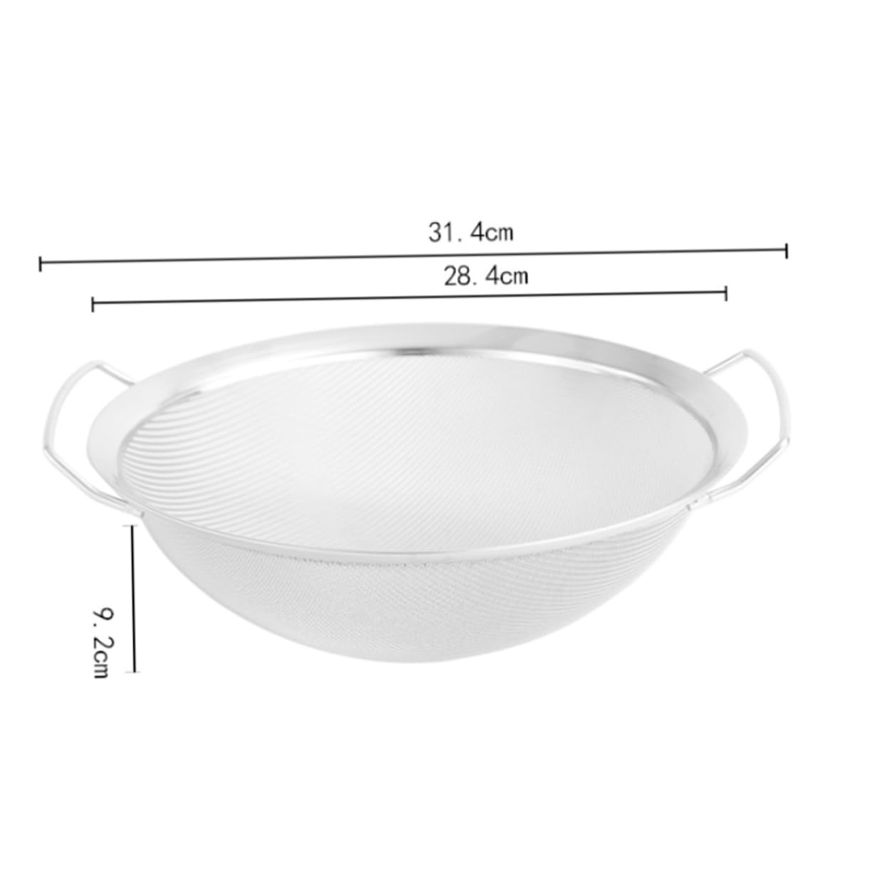 Ciieeo Colador Inoxidable Con Mango Filtro De Para Escurrir Verduras y Sifting De Arroz Diámetro Utensilio Multifuncional Para