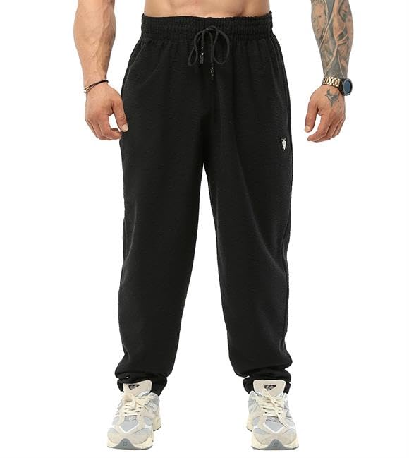 Men's Loose Fit Sweatpants Towel Baggy Pants4