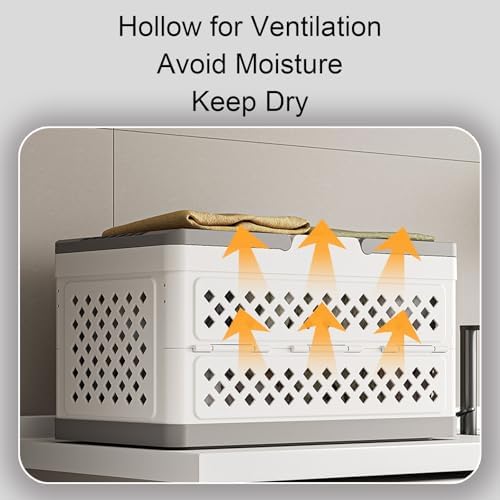 Large Collapsible Laundry Basket with Handles, Portable Plastic Bin for Dirty Clothes, Towels, and Toys Storage - Versatile Laundry Organizer for Home and Travel