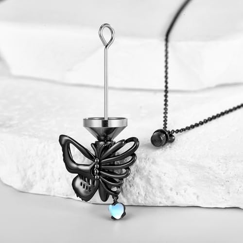 YAFEINI Mushroom/Dragonfly/Hummingbird/Witches Knot Urn Necklace for Ashes Sterling Silver Cremation Pendant Memorial Mother's Day Jewelry Mothers Day for Women Mom3