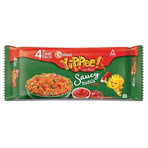 Sunfeast Yippee! Saucy Masala, Instant Noodles (4 In One Pack ), 270G