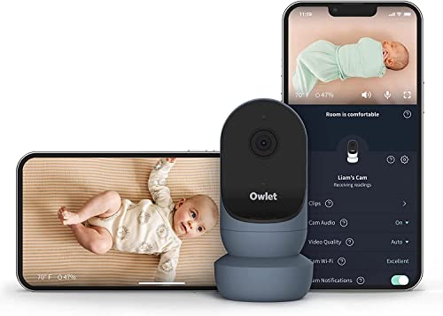 Image of Owlet Cam 2 - Video Baby Monitor with Camera and Audio - Stream 1080p HD Video with Night Vision, 4X Zoom, Wide Angle View, and Sound, Motion and Cry Notifications - Bedtime Blue