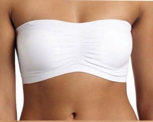 Padded Bandeau Bra Boob Tube Strapless Stretchy with Removable Padding