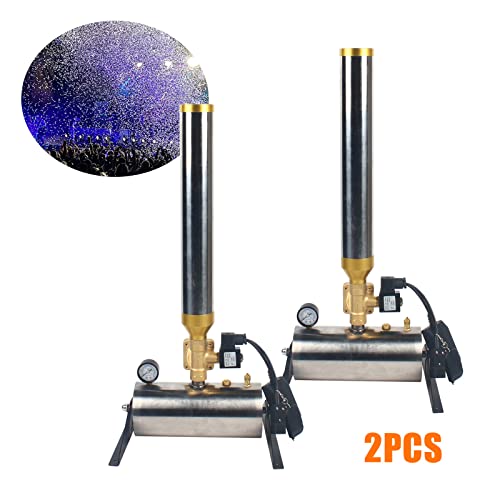 Confetti Salute Machine 2pcs Stainless Steel Celebration Performance Confetti Launcher Cannon with Remote Control Confetti Machine Salute Machines For Bar Atmosphere Stage Celebration Wedding